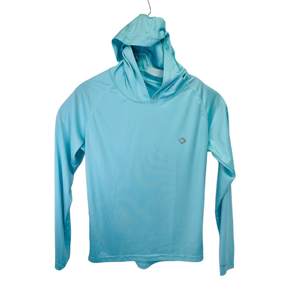 Naviskin  Womans Sz Medium Aqua Pullover Fishing Hoodie Shirt (L22) NW/OTs